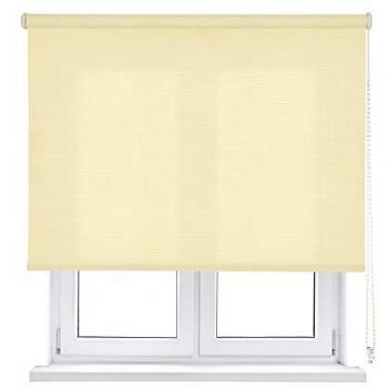 Estor enrollable traslúcido beige 135 x 190cm