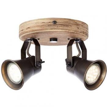 Lámpara Brilliant LED Ranún 2 Llamas Negra con Atenuador Táctil