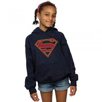 Supergirl Hooded T-shirt DC 12-13 Blu Navy