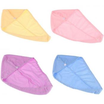 Casquette serviette bain femme en fibre