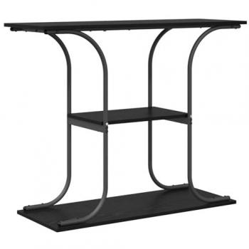 Black Oak Accent Table – 101 × 35 × 80.5 cm (Engineered Wood Finish)