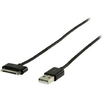 30-Pin USB-kabel voor iPhone/iPad 2 meter Zwart