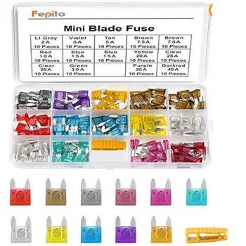 FEPITO Kit de fusibles mini pour voiture