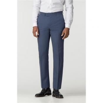 Men's Tailored Fit Textured Wool Blend Trousers