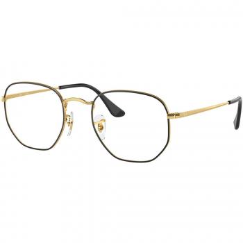 Ray-Ban RX6448 3175 Unisex Geometric Eyeglasses Black