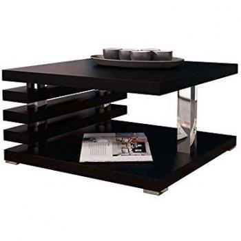 Mesa de centro Goodyear 122, Angular, Negro mate, 31 x 60 x 60 cm