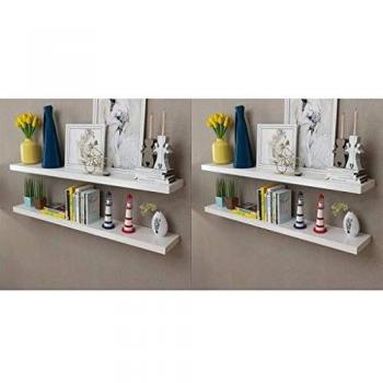 Sonata Wall Shelves 4 pcs White 120 cm