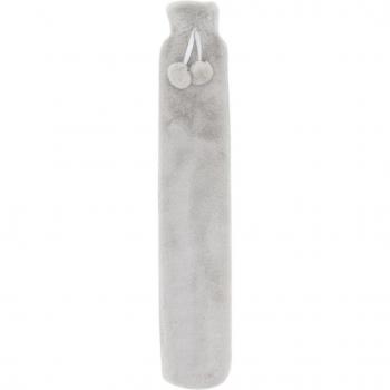 Sac d'eau chaude en caoutchouc gris et rose 74x14cm