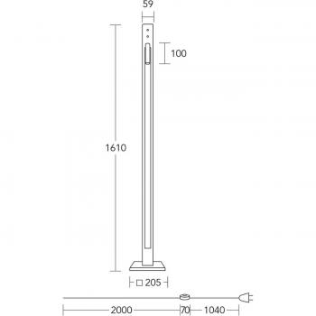 Wooden HerzBlut Karl K LED Floor Lamp – Dimmable Reading Feature