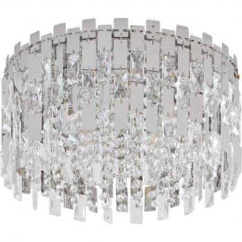 Lucande Arcan plafoniera cromo vetro cristallo Ø 40 cm