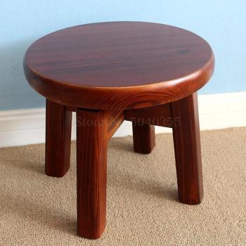 Banco Pequeño Rotativo de Madera Maciza