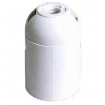 Douille E27 en Plastique Lisse Blanc
