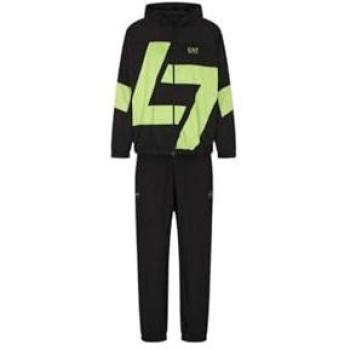 Emporio Armani Men’s 7 Tracksuit – XL, Dual Color Black & Green