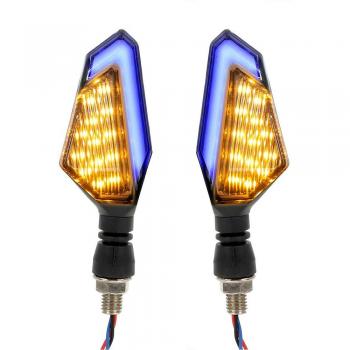 LEEPEE Accessoires de moto : clignotants LED 2 pièces