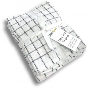 Heavy‑Duty Machine Washable Tea Towels – Lint‑Streak Free, Vintage Style