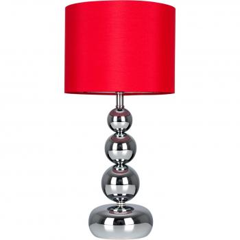 Marissa Stacked Ball Silver Chrome Touch Table Lamp