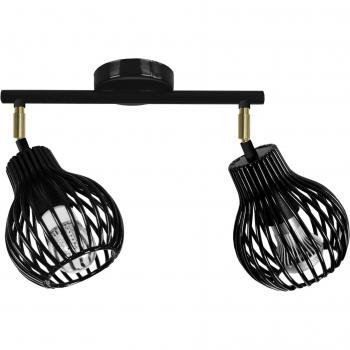 Plafón Metálico Negro Tósol 20×11 cm (P24)