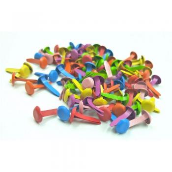 100Pcs 16x8mm Mixed Color Brads for Scrapbook Decoration