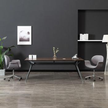 Chaise Bureautique Pivotante – Gris Tissu (Vidaxl)