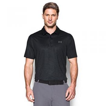 Under Armour Men's Short Sleeve PlayOff Polo – Black/Purple, Size Small, Collared