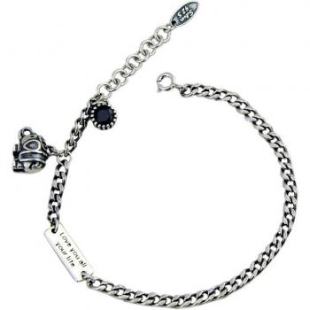 Couple Elephant Letter Bracelet