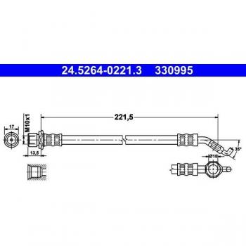 Hinterachse Bremsschlauch ATE 24.5264-0221.3