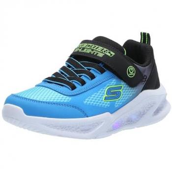 Skechers Meteor-Lights Krendox Kinder Sneaker schwarz/blau mit Beleuchtung
