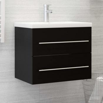 Torana Schrank unter dem Waschbecken Schwarz 60×38,5×48 cm – Holzwerkstoff