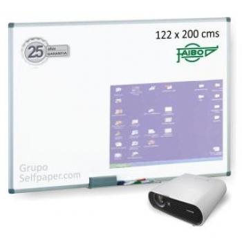Pizarra magnética blanca mate Faibo 122x200cm