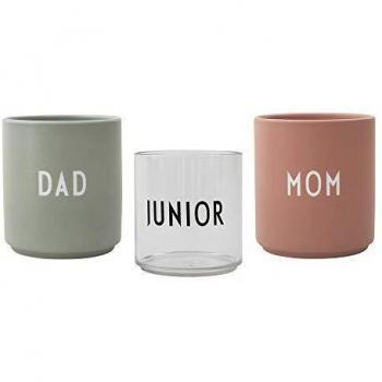 Design Letters Familien-Tassen, MOM, DAD und JUNIOR (3 Stück)