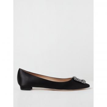 Manolo Blahnik Hangisi Raso Nero Ballerina 39