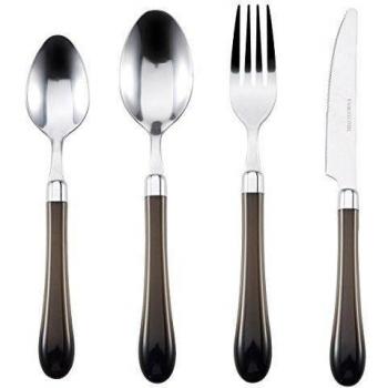 Cubertería Renberg 24 Piezas Acero Inoxidable Negro