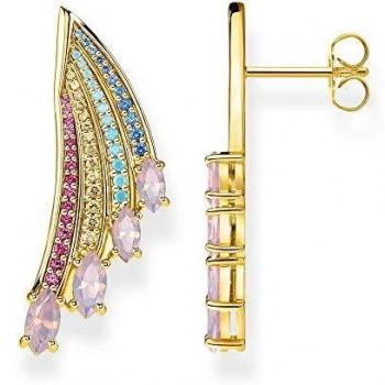 Pendientes de alas de colibrí en plata con acabado en oro de 18K Thomas Sabo