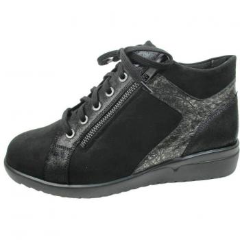 Schwarze Damen‑Stiefeletten von Solidus: Maren Serie 004