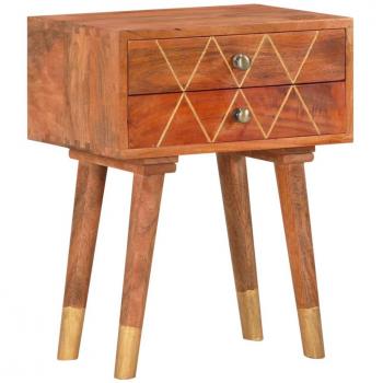 Rustic Mango Wood Bedside Cabinet 43x30x58 cm
