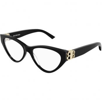 Occhiali da vista Balenciaga BB0172O 001 in acetato nero stile occhio di gatto
