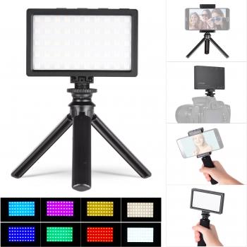 Luz de relleno colorida LIYADI – 50 LED RGB, 9 modos y 12 niveles de brillo