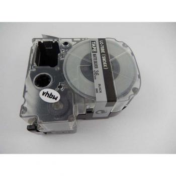 36mm Black/Silver Label Tape for KingJim SR39xx, SR75x, SR95x Printers