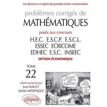 Problèmes corrigés de mathématiques posés aux concours des grandes écoles commerciales option économique 1998-2001