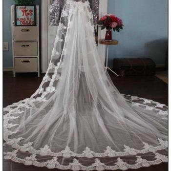 Robe de mariée élégante avec broderie et train amovible