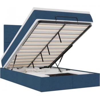 Estructura de Cama con Colchón Azul 120x190 cm Vidaxl