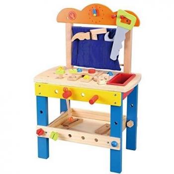 Lelin Wooden Children's DIY Builder Workbench Tool Set 49 pieces