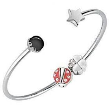 Morellato Women's Black Star Charm Bracelet in Stainless Steel