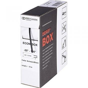 8610127951 Termoretraibile senza colla Nero 12.70 mm 6.40 mm Restringimento:2:1 6 m