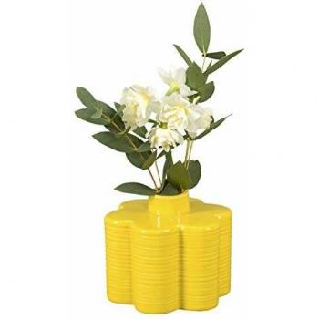 Dandelion Yellow 6 Petal Stem Vase