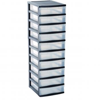 Organizador Torre Negra/Transparente 4165001