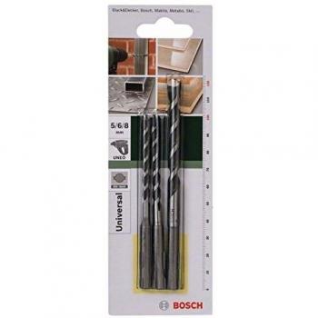 Bosch Accessoires Bricolage 3 Forets Multi Usage Rapides (SDS quick, Ø 5/6/8 mm, Accessoires Marteau Burineur)