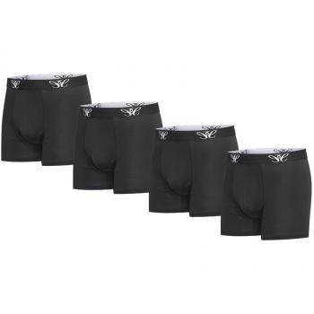 Cappuccino Italia Herren Boxershorts 4er-Pack Schwarz XL