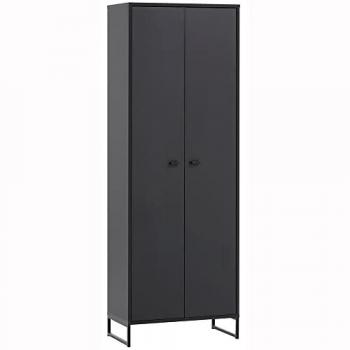 Schuhschrank JULBACH-80 für den Eingangsbereich in Schwarzmatt, B/H/T: 60,2/169,7/33,05 cm