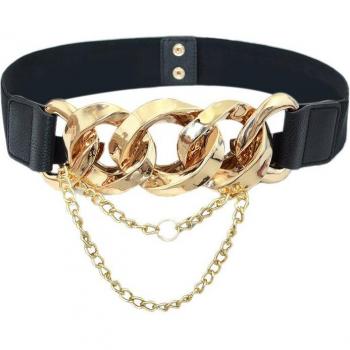 Women's Adjustable Waist Belt – Metal Buckle & Chain